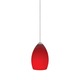 Freejack Raindrop Pendant - Satin Nickel / Red Freejack Raindrop Pendant - Satin Nickel / Red