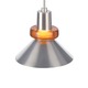 Freejack Hanging Wok Pendant - Satin Nickel / Amber