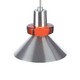 Freejack Hanging Wok Pendant - Satin Nickel / Red