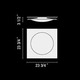 Quadra Ice Flat Ceiling Mount - /