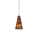 Taza Pendant - Satin Nickel / Brown Taza Pendant - Satin Nickel / Brown