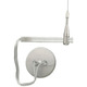 Monorail End Power Feed - Satin Nickel / 