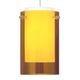 T Trak Echo Pendant - Satin Nickel / Amber