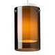 T Trak Echo Pendant - Satin Nickel / Havana Brown