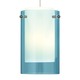 T Trak Echo Pendant - Satin Nickel / Aquamarine