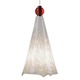 T-Trak Ovation Large Pendant W / Amber Ball - Satin Nickel / White/Amber