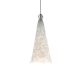 T-Trak Ovation Large Pendant W / Clear Ball - Satin Nickel / White/Clear