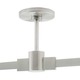 T-Trak 4 Inch Round Power Feed Canopy W / Connector  - Satin Nickel / 