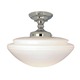 Monroe Ceiling Flush Mount - Polished Nickel / White