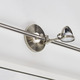 Wall Monorail 4 Inch Round Power Feed Canopy Single-Feed - Satin Nickel / 