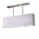 Classique Slender Rectangle Pendant - Brushed Nickel / White