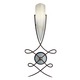 Louvre Wall Sconce - Rust / Alabaster