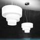 Loop S Suspension - Brushed Nickel / Gloss White Loop S Suspension - Brushed Nickel / Gloss White