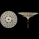 Scheherazade 2 Tier Floral Ceiling Mount  - Brass / Brown Floral