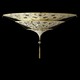 Scheherazade 3 Tier Floral Ceiling Mount - Brass / Brown Floral