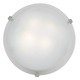 Mona Ceiling Flush Mount - Brushed Steel / Alabaster