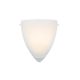 Bella Italian Wall Sconce - Brushed Steel / White/Clear