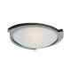 Triton Ceiling Flush Mount - Brushed Steel / Frosted Triton Ceiling Flush Mount - Brushed Steel / Frosted