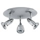 Cobra Spotlight Cluster Ceiling Flush Mount - Brushed Steel / 