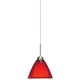 Dome-SI Pendant - Satin Nickel / Red Dome-SI Pendant - Satin Nickel / Red