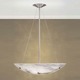 Dome Suspension - Satin Nickel / White Genuine Alabaster