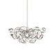 Delphinium Oval Chandelier - Nickel / Crystal