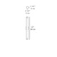 2.5 Square 37 Inch 39W Wall Mount -  / 