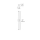 2.5 Square 49 Inch 28W Wall Mount -  / 