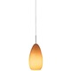Tear-SII Pendant - Polished Chrome / Amber