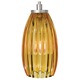 Flute Pendant - Satin Nickel / Amber