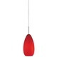 Tear-SII Pendant - Polished Chrome / Red