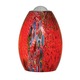 Mini-Monty Pendant - Satin Nickel / Red Mini-Monty Pendant - Satin Nickel / Red