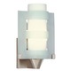 Yes Vanity Wall Sconce - Satin Nickel / White Opal