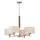 Embarcadero Chandelier - Satin Nickel/Wood / Vanilla Embarcadero Chandelier - Satin Nickel/Wood / Vanilla