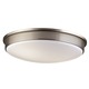 Perf Wall / Ceiling Mount - Satin Nickel / White Acrylic