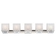 Square Bath Bar - Satin Nickel / White Opal Square Bath Bar - Satin Nickel / White Opal