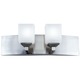 Radius Bath Bar 2-Light - Satin Nickel / Etched White Radius Bath Bar 2-Light - Satin Nickel / Etched White
