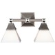 Blush Bath Bar 2-Light - Satin Nickel / Etched White Opal Blush Bath Bar 2-Light - Satin Nickel / Etched White Opal