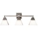 Blush Bath Bar 2-Light - Satin Nickel / Etched White Opal Blush Bath Bar 2-Light - Satin Nickel / Etched White Opal