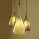 3 Light Round Canopy W / Pendants - Satin Nickel / Multicolor