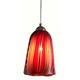 Freejack Amore Fiore Pendant - Satin Nickel / Red