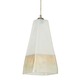 San Marco Pendant - Satin Nickel / White