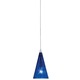 Cone II Pendant - Satin Nickel / Blue Cone II Pendant - Satin Nickel / Blue