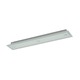 3 Port Rectangle Glass Canopy - Platinum / Frosted
