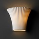 Round Flared Wall Sconce -  / Pleats Porcelain
