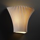 Round Flared Wall Sconce -  / Pleats Porcelain