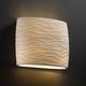 Wide Oval Flush Wall Sconce - Waves Porcelain Wide Oval Flush Wall Sconce - / Waves Porcelain