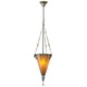 Istanbul Cone Suspension - Antique Brass / Silver/Blackfeather Istanbul Cone Suspension - Antique Brass / Silver/Blackfeather