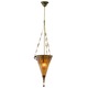 Istanbul Cone Suspension - Antique Brass / Silver/Redfeathers Istanbul Cone Suspension - Antique Brass / Silver/Redfeathers