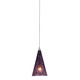 Cone II Pendant - Satin Nickel / Purple Cone II Pendant - Satin Nickel / Purple